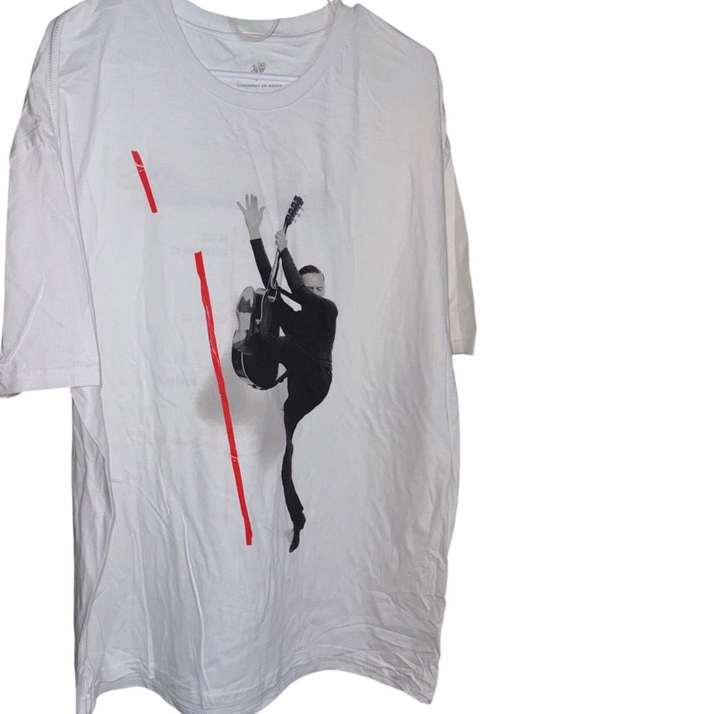 Bryan Adams 2024 Canada Tour T-Shirt White Ceremony of Roses Mens XXL Graphic T